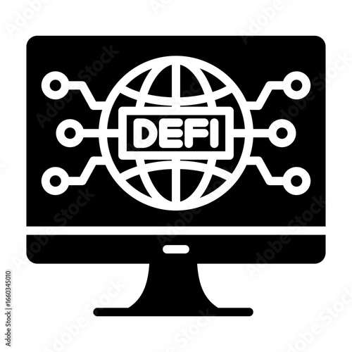 Defi Protocol Glyph Vector Icon
