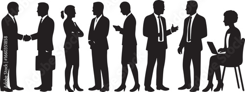 Business People Silhouettes Collection own and creative business man and woman 