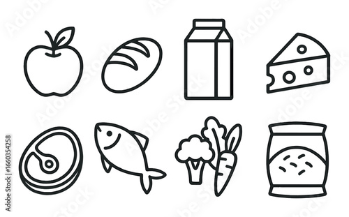 Medical document icons: profile, prescription, blood, x-ray, vaccine, id, health, insurance