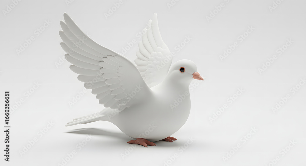 Fototapeta premium Flying Dove for Peace Day 