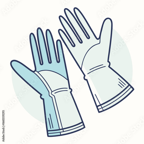 Illustration of a pair of protective gloves
