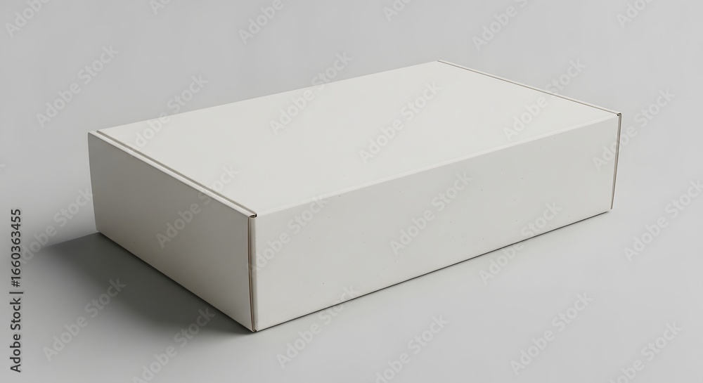 Naklejka premium Blank White Cardboard Box Mockup - Perfect for Packaging Design