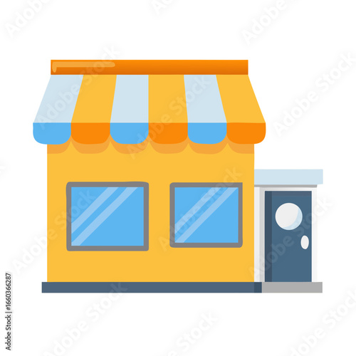 vector illustration of a shop window