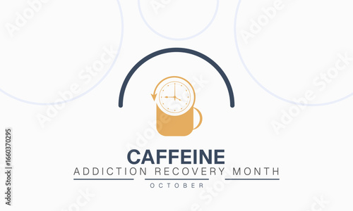 Caffeine Addiction Recovery Month observed every year in October. Coffee Cups and Background Template Design. Health Campaigns and Awareness Posters. social marketing and banner for web browser
Catego