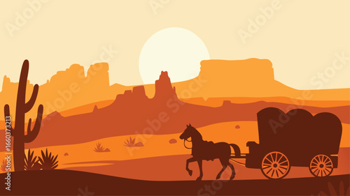 pioneer day background vector illustration suitable for pioneer day event in united states with landscape style and arizona view
