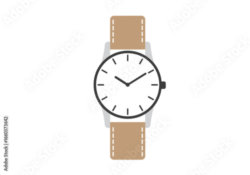wristwatch isolated on white background