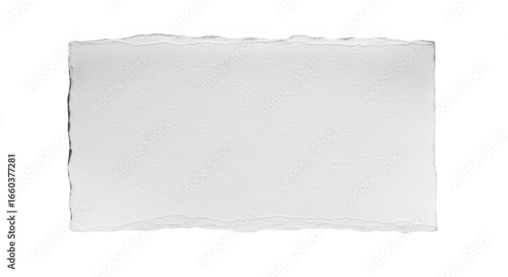 Obraz premium Torn white paper sheet isolated on transparent background