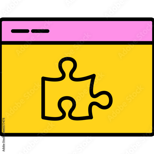 Web Browser add-on plugin Tool flat icon design