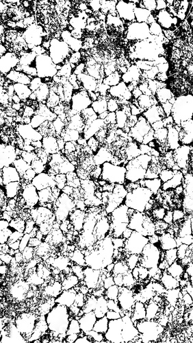 The texture of broken asphalt