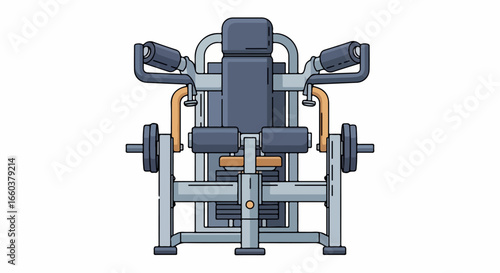 Commercial Shoulder Press Machine with Weight Plates.