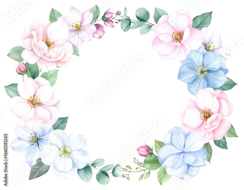 Wallpaper Mural Floral Frame Elegance A Blossoming Border on Transparent Background - PNG Torontodigital.ca