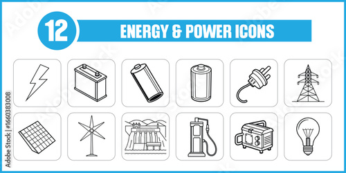 Energy And Power Icons