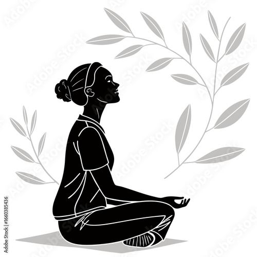 woman in yoga position