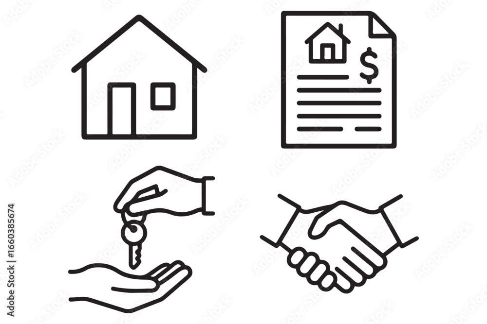 Obraz premium house ownership, real estate, keys, contract, agreement, purchase, home transaction, property deal, buying, selling, negotiation, contract signing
