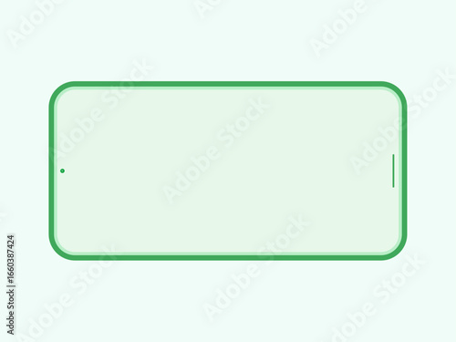 Minimalist Landscape Smartphone with Blank Screen