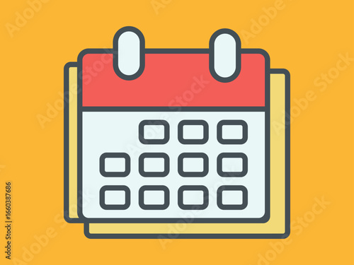 Modern Flat Calendar Icon flat design