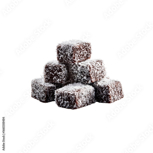 Delicious Chocolate Lamington Cubes Coated in Shredded Coconut