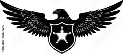 Police Military Eagle Badge Shield Sheriff Crest
