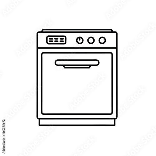 vector illustration of a kitchen stove