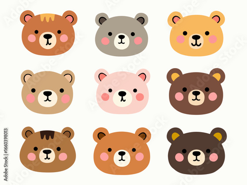 Wallpaper Mural set of teddy bears Torontodigital.ca