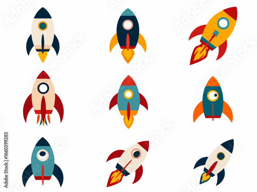 space rocket vector illustration