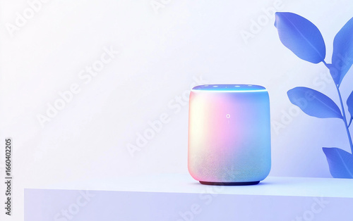 Wallpaper Mural Creative artwork of a digital assistant device representing innovation and artificial intelligence isolated on white background PNG Torontodigital.ca