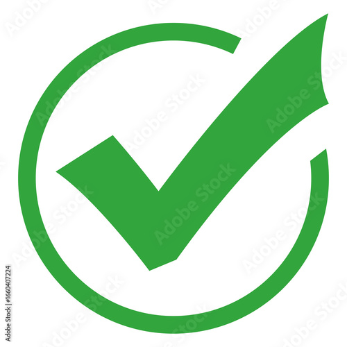 Free Download Green Check Mark Icon Inside a Circle, Isolated - GFXLoad