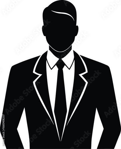 Businessman silhouette vector art illustration