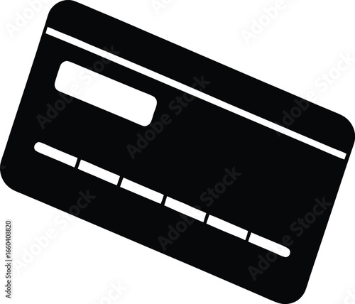 Debit Card silhouette vector art illustration