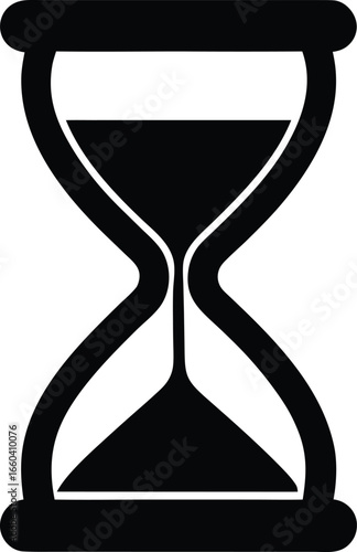 Hourglass silhouette vector art illustration