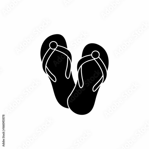 creative details slippers for beach summer icon vector illustration 