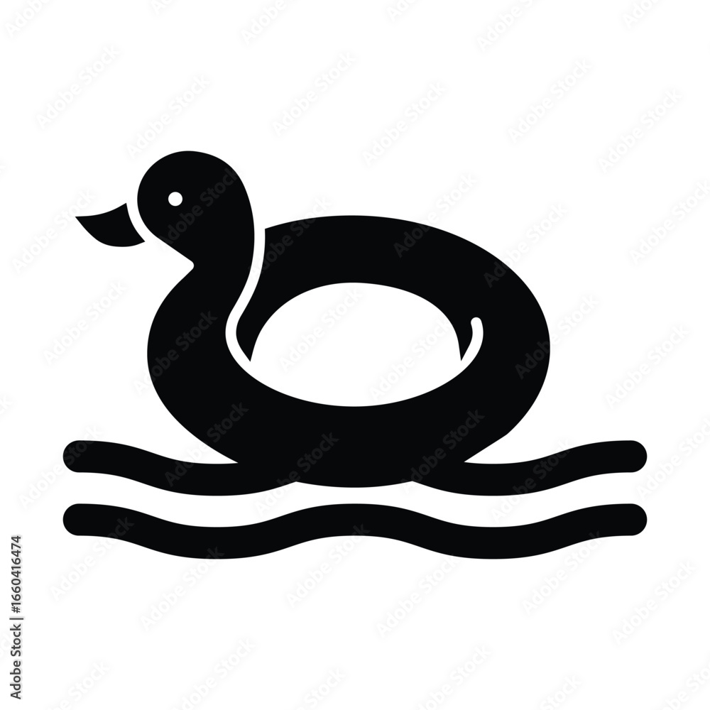 Fototapeta premium rubber ring glyph icon illustration vector graphic.eps