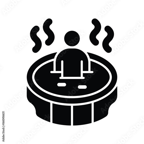  hot tub glyph icon illustration vector graphic.eps