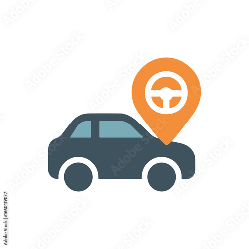 carsharing flat icon color vector on white background
Vector color flat icon on white background