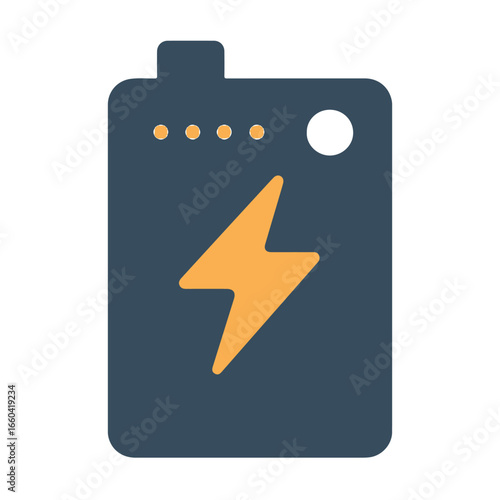 power bank flat icon color vector on white background
Vector color flat icon on white background