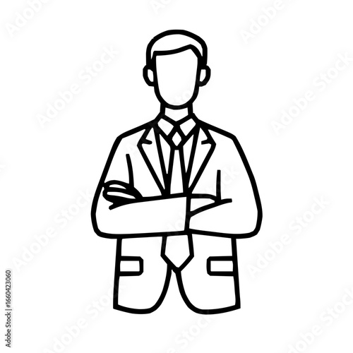 Refined Contemporary Lawyer Icon Ã» A Sleek and Competent Vector Illustration Showcasing Minimalist Design for Legal Representation and Professional Branding