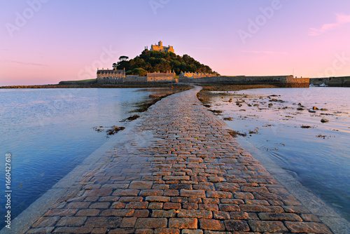 Mount Saint Michael at the sunset in Penzance, United Kingdom