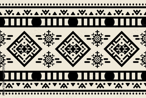 Navajo tribal vector seamless pattern. Native American ornament. Ethnic South Western decor style. Boho geometric ornament. Vector seamless pattern. Mexican blanket, rug. Woven carpet illustration