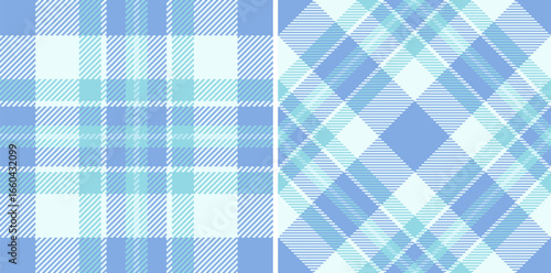 Fabric check pattern of tartan texture vector with a background textile seamless plaid. Set in gradient colors for luxury bedding sets.