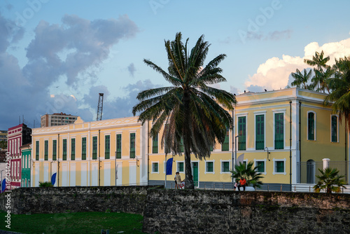 Belém, Pará, Brazil August 2, 2025 Historic colonial buildings renovated for the UN Climate Change Conference Cop 30, Pará, Brazil. Concept of architecture, environment, ecology, nature, structure.