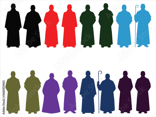 Figures robes colors black