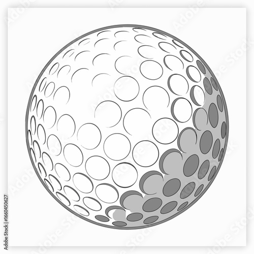 Golf ball over white isolated
