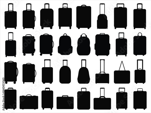 Luggage collection with handles and wheels suitcase travel