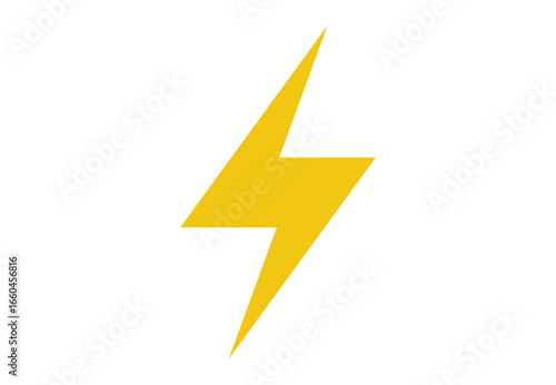 Lightning bolt icon set, transparent PNG, electric flash symbol in yellow, energy, power, speed, electricity, thunder, and fast performance design