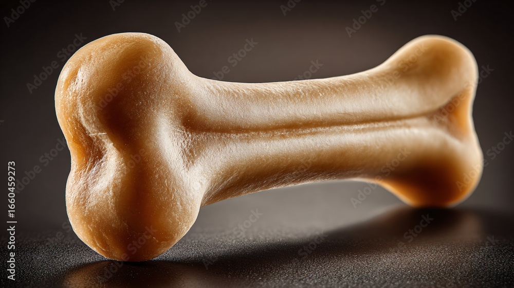 Fototapeta premium Dog bone treat close up for canine pet food and animal care ads