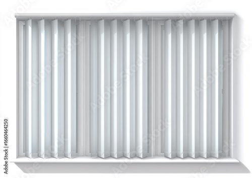 Wallpaper Mural White vertical blinds on a window, isolated on white background Torontodigital.ca