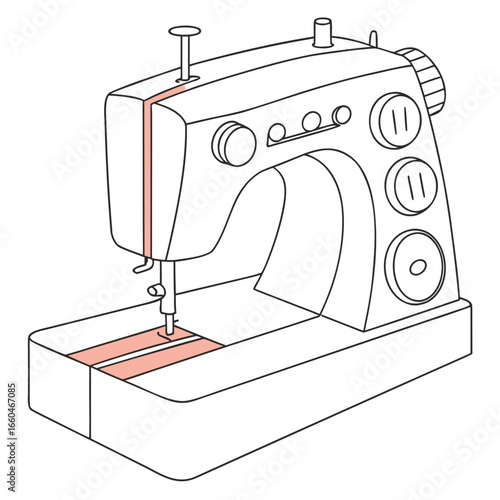 sewing machine outline household appliance icon