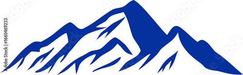 Mountain peak vector icon, flat isolated design suitable for travel agencies, adventure sports logos, outdoor branding, and eco tourism graphics.