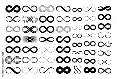 Collection of Diverse Infinity Symbols and Variations