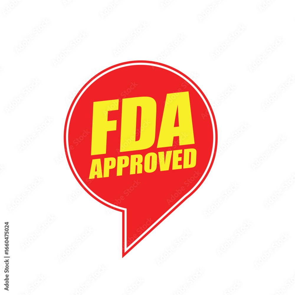 Obraz premium FDA Approved Label Vector for Drug Administration compliance